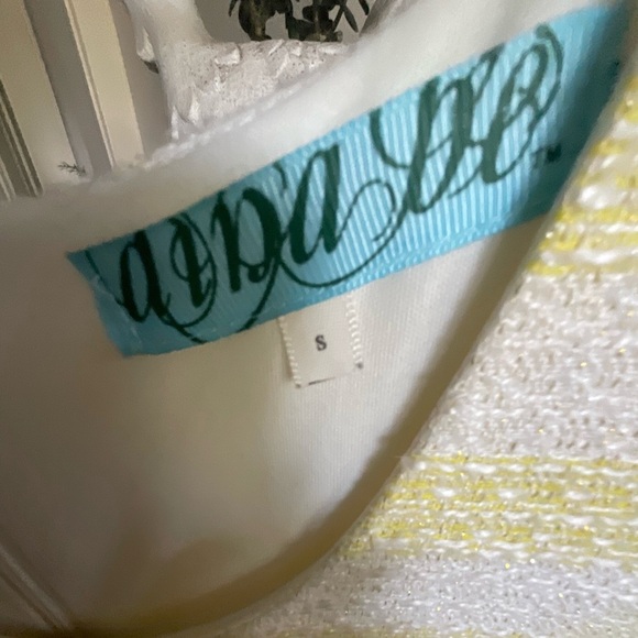 Yellow & White Striped Textured Sleeveless Shift Dress – Size Small (NWOT) - Picture 11 of 15